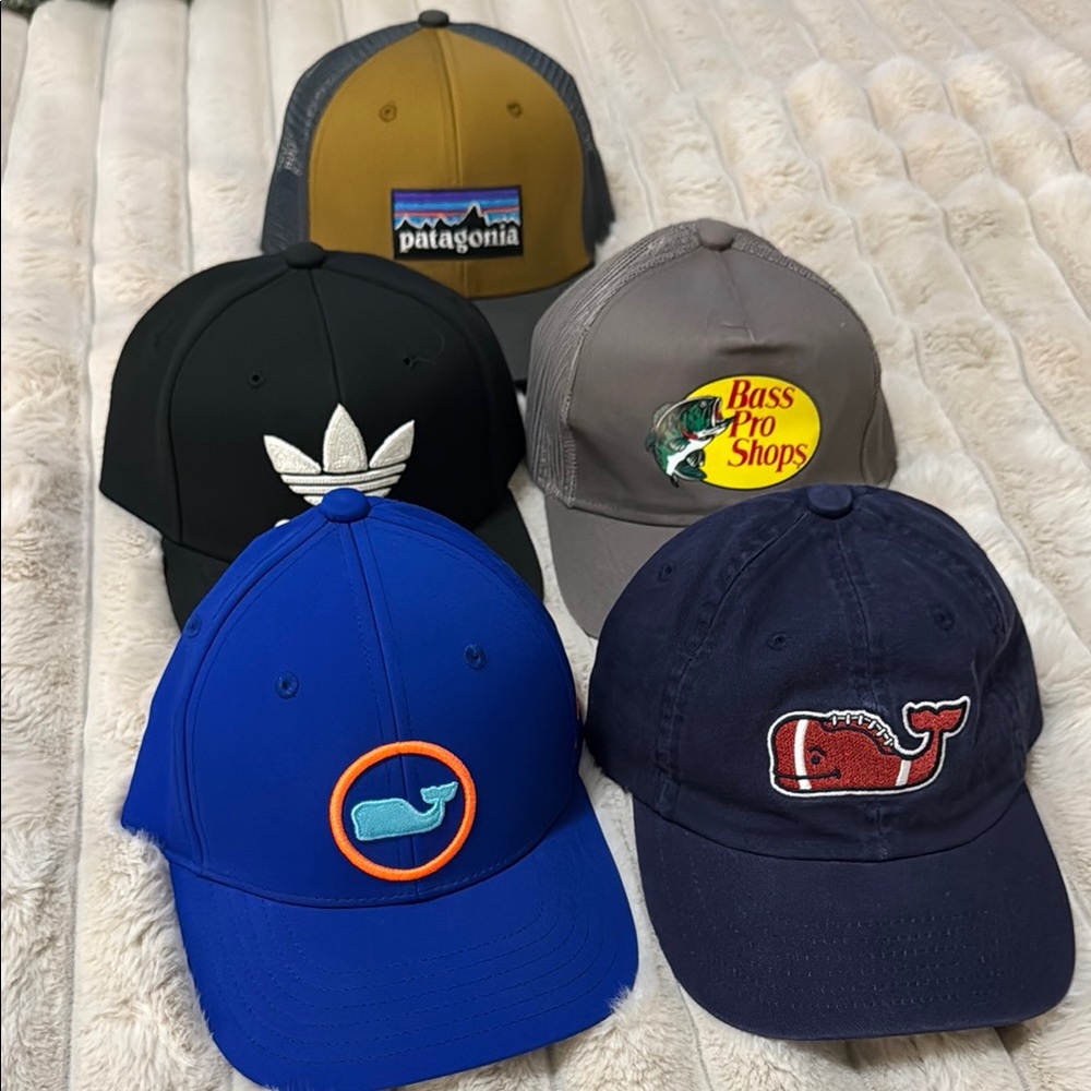 Patagonia, Adidas, Bass Pro Shops, Vineyard Vines Hat Collection
